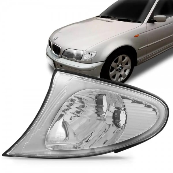 Pisca Seta Bmw Serie 3 02 03 04 05 Cristal Borda Cromada