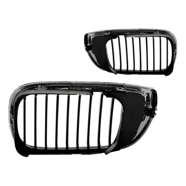 Par Grade Radiador Bmw S3 2002 2003 2004 2005 Cromado Preto