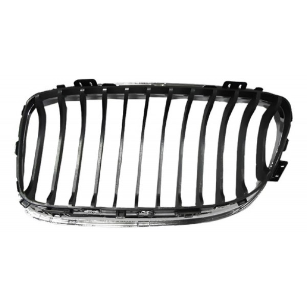 Grade Radiador Bmw 320 2009 A 2012 Cromada Com Friso Preto