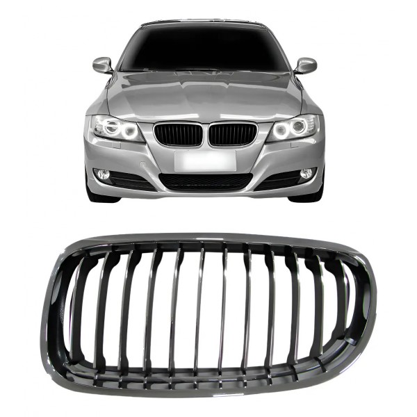 Grade Central Bmw 320 2009 2010 2011 2012 Cromada Com Friso