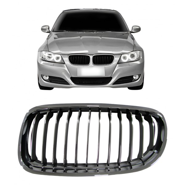 Grade Central Bmw 320 2009 2010 2011 2012 Cromada Com Friso