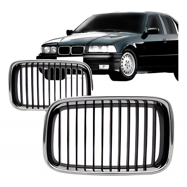 Par Grade Radiador Bmw S3 1992 1993 1994 1995 1996 Cromado