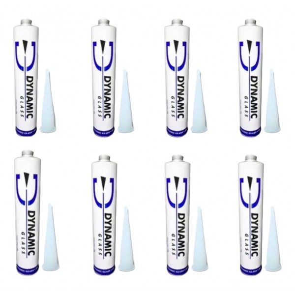 Kit 8 Cola Parabrisa Alta Aderência + Bico Aplicador 310ml