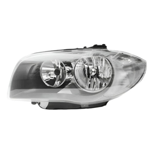 Par Farol Dianteiro Para Bmw 118i 2006 A 2011 Mascara Prata