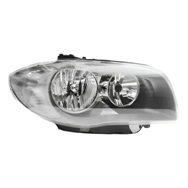 Par Farol Dianteiro Para Bmw 118i 2006 A 2011 Mascara Prata