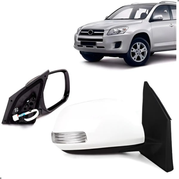 Par Retrovisor Rav4 09 A 12 Eletrico Com Pisca Com Aquecedor