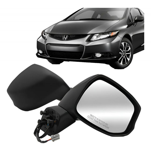Retrovisor Civic 2012 2013 2014 2015 2016 Elétrico Sem Pisc