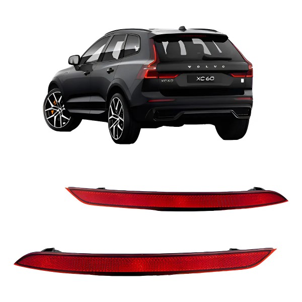 Refletor Parachoque Traseiro Xc60 2018 2019 2020 2021 Vermelho Direito Passageiro