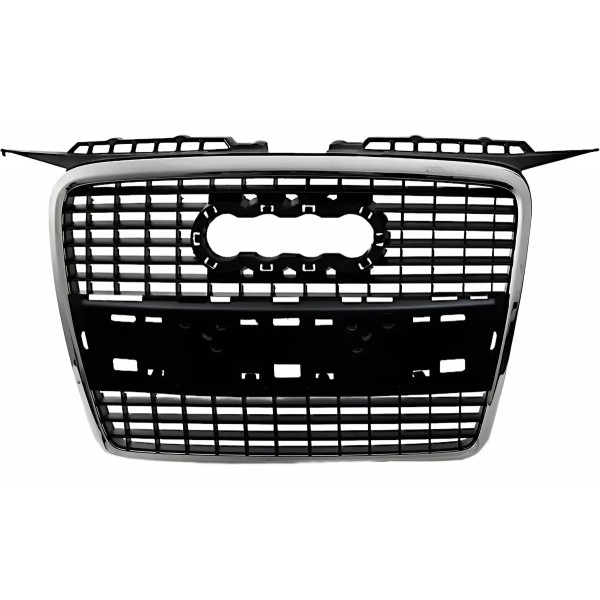 Grade Audi A3 Sportback 2007 2008 Preta Moldura Cromado Preto/cromado