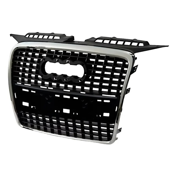 Grade Audi A3 Sportback 2007 2008 Preta Moldura Cromado Preto/cromado