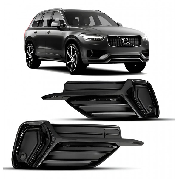 Grade Do Parachoque Volvo Xc90 2018 2019 2020 Lado Direito Preto