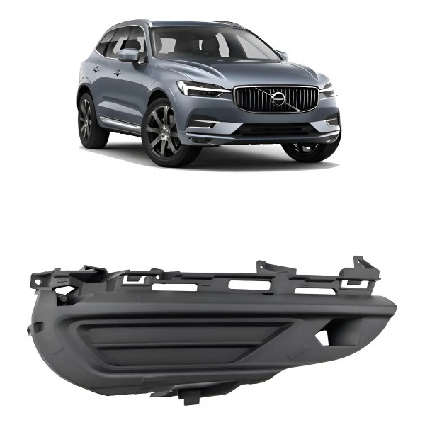 Grade Moldura Esquerda Parachoque Volvo Xc60 2019 2020 2021 Preto Esquerdo