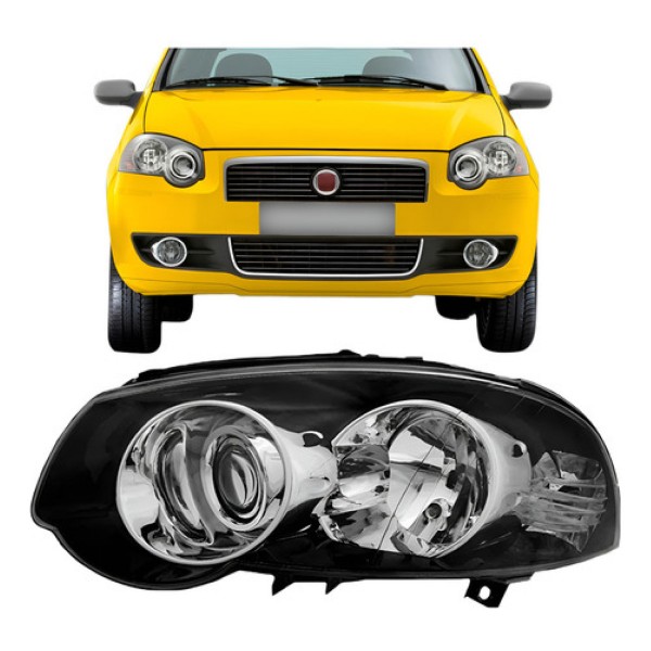 Farol Palio 2010 A 2012 Siena 2008 A 2012 Preto Aro Cromado