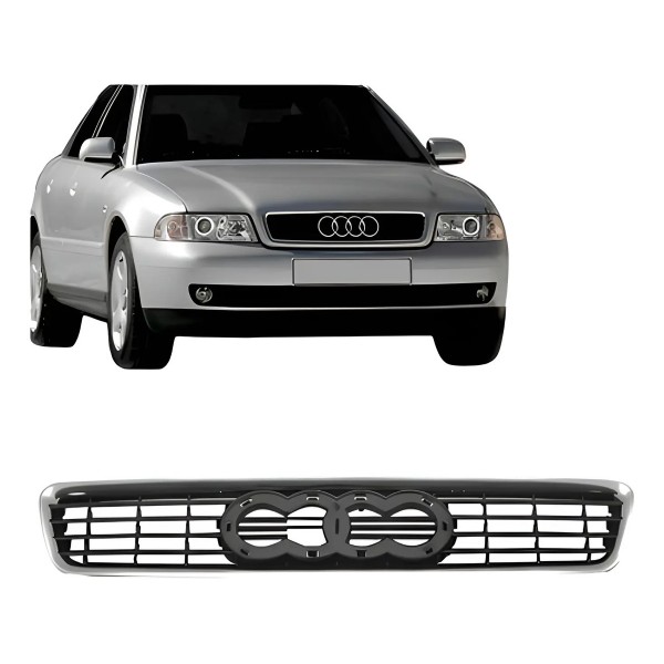 Grade Radiador Audi A4 1999 2000 2001 Cromada Preto
