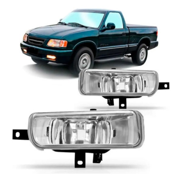 Par Farol Milha Auxiliar S10 1996 1997 1998 Lente Vidro
