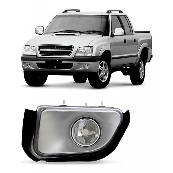 Farol Milha Auxiliar S10 Pit-bull 2001 A 2011 Lente Vidro