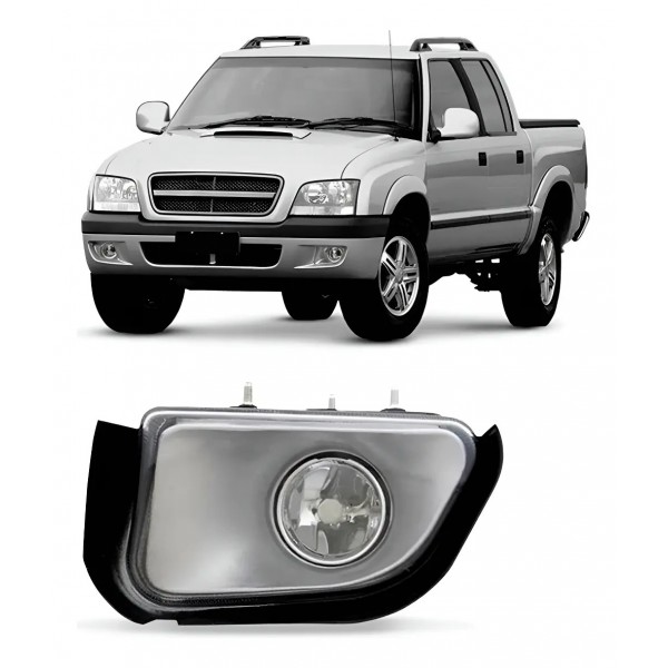 Farol Milha Auxiliar S10 Pit-bull 2001 A 2011 Lente Vidro