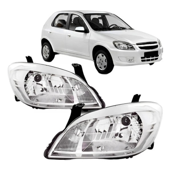 Par Farol Celta Prisma 2007 2008 2009 2010 A 2012 Cromado