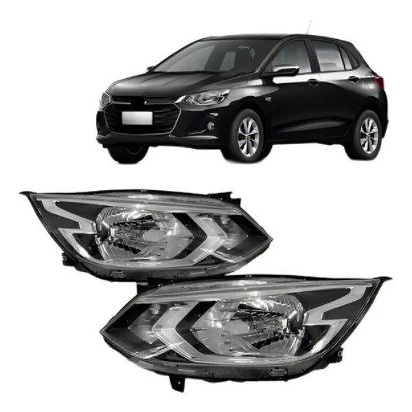 Par Farol Para Chevrolet Onix 2020 2021 2022 2023 Eletrico