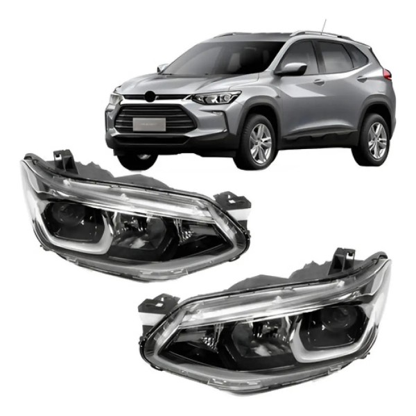 Par Farol Elétrico C/ Motor Tracker 2020 A 2022