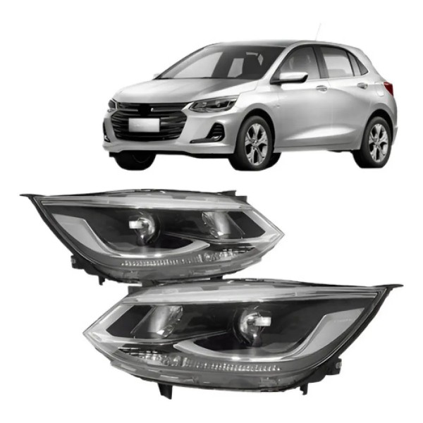 Par Farol Cromado C/projetor S/led Onix Rs 2020 A 2024