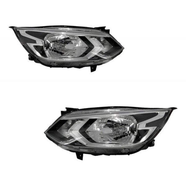 Par Farol Onix Lt / At 2020 2021 2022 Cromado S/ Led Manual