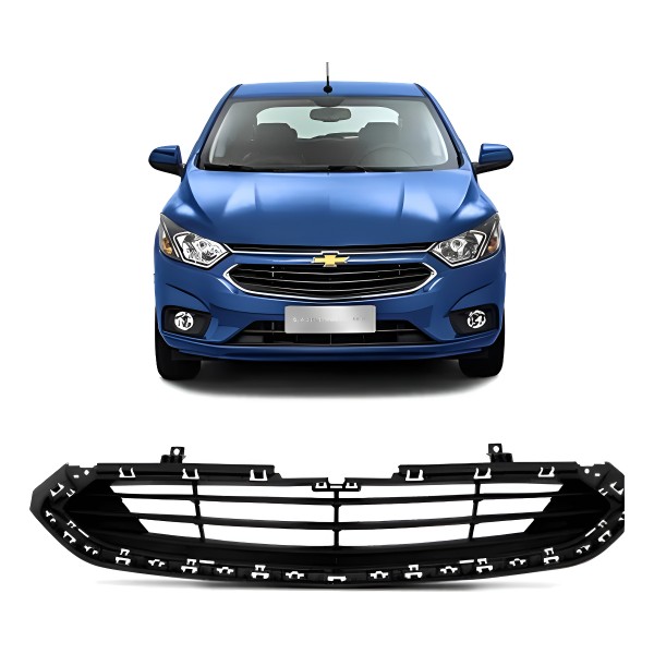 Grade Parachoque Onix Prisma 2017 2018 2019 2020 Preto Central