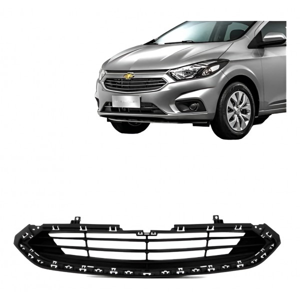 Grade Parachoque Onix Prisma 2017 2018 2019 2020 Preto Central