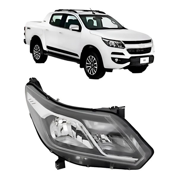 Farol S10 2017 18 19 20 A 2024 Manual Com Led Reator Direito Direito