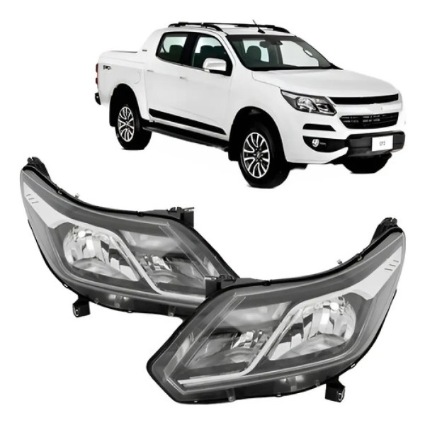 Par Farol S10 2017 A 2023 C/ Led E Reator
