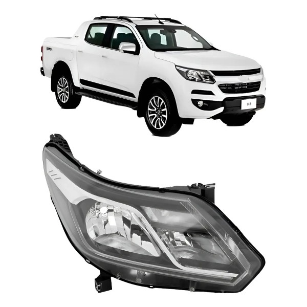 Farol Para Pickup S10 2017 20 21 22 23 2024 Com Led E Reator