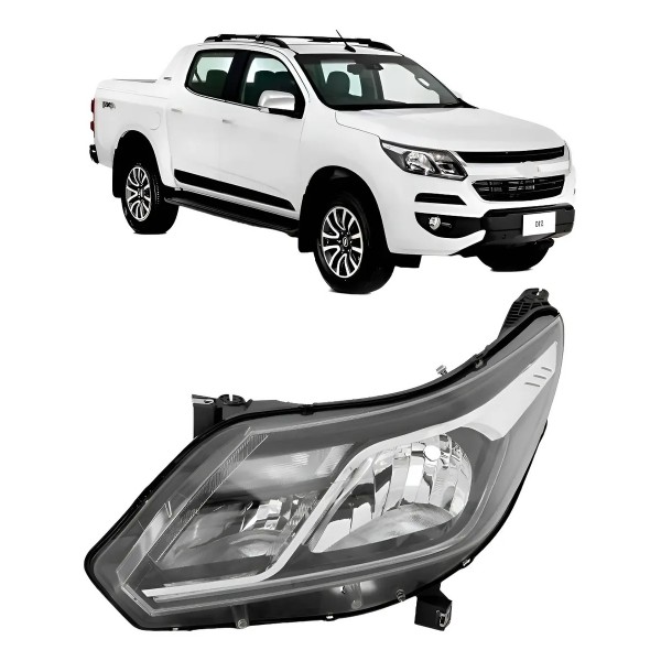 Farol Para Pickup S10 2017 20 21 22 23 2024 Com Led E Reator