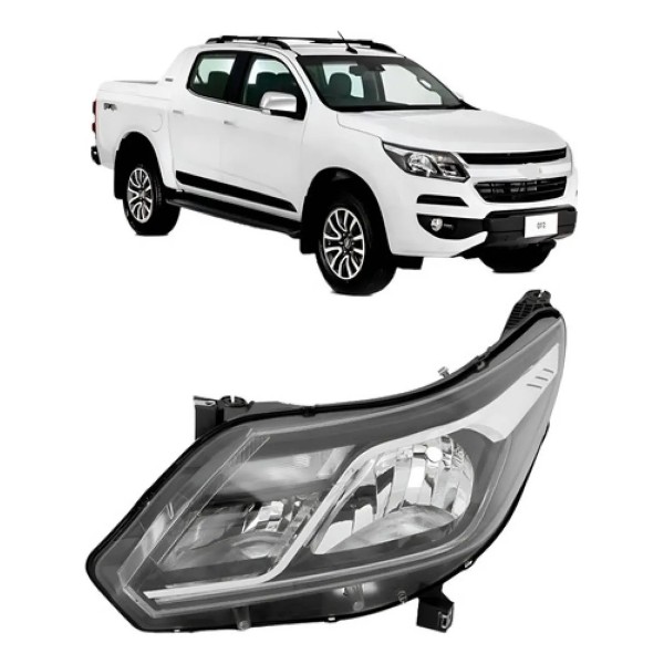 Farol Para Pickup S10 2017 20 21 22 23 2024 Com Led E Reator