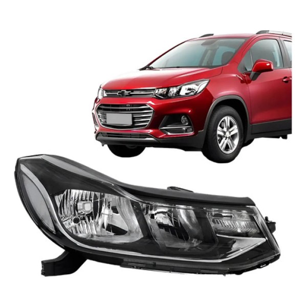 Farol Tracker 2017 2018 2019 Mascara Negra Eletrico Sem Led