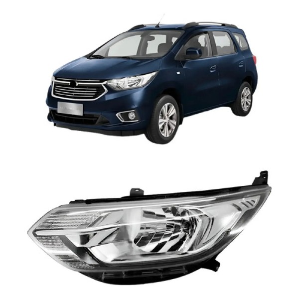 Farol Spin Lt 2019 2020 2021 Cromado Com Led