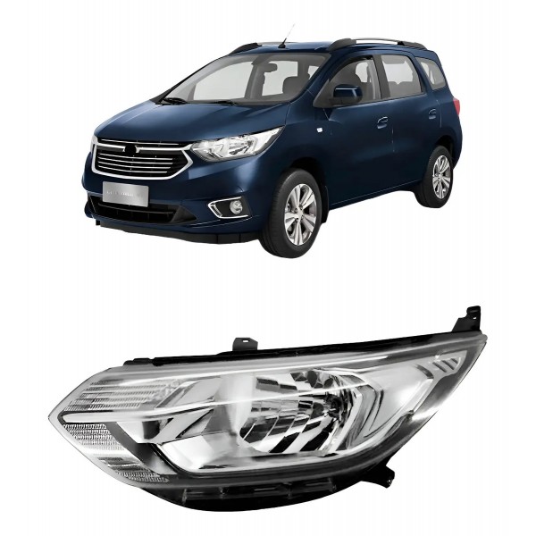 Farol Spin Ls 2019 2020 2021 Cromado Com Led