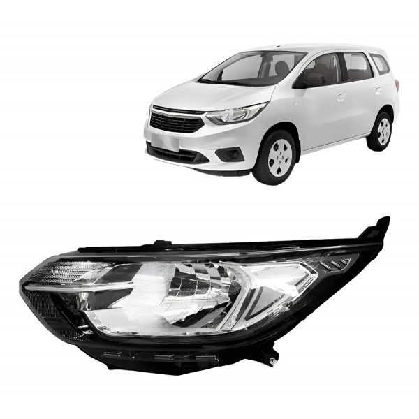 Farol Spin 2019 2020 2021 Cromado Sem Led