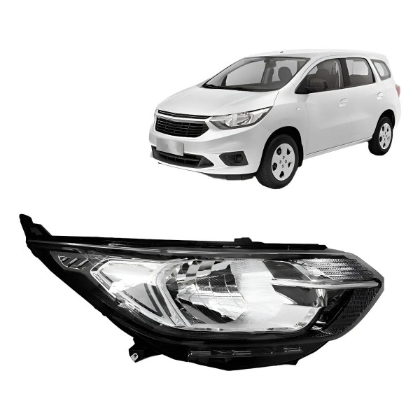 Farol Spin 2019 2020 2021 Cromado Sem Led