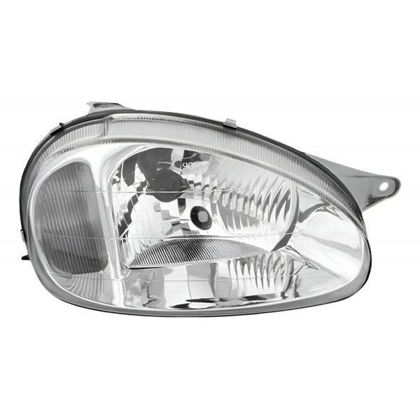 Farol Corsa 2000 A 2002 Carcaça Cinza Lente Policarbonato