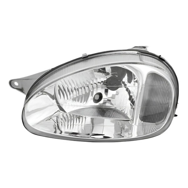 Par Farol Corsa 00 A 2002 Carcaça Cinza Lente Policarbonato