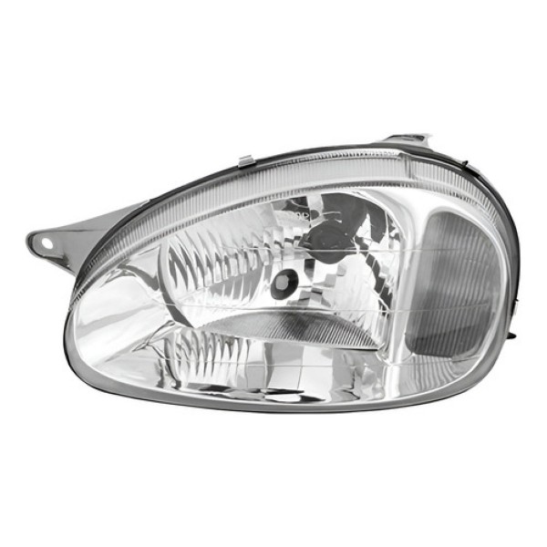 Par Farol Corsa 00 A 2002 Carcaça Cinza Lente Policarbonato