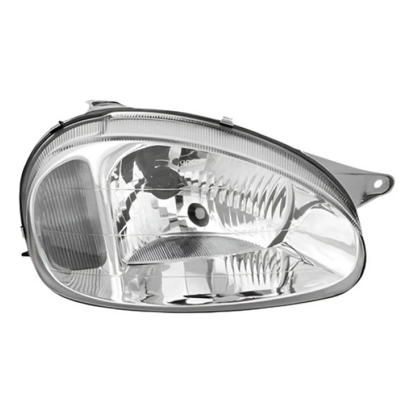 Par Farol Corsa 00 A 2002 Carcaça Cinza Lente Policarbonato