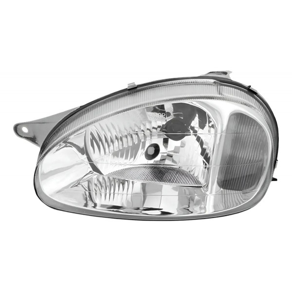 Farol Corsa 2000 A 2002 Carcaça Cinza Lente Policarbonato