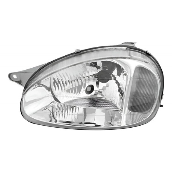 Farol Corsa 2000 A 2002 Carcaça Cinza Lente Policarbonato