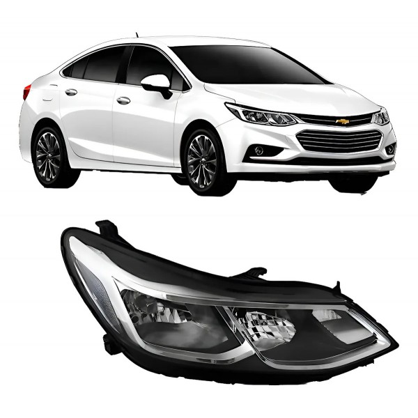 Farol Cruze Ltz 2017 A 2023 Elétrico Com Motor Led Tyc Dire Direito