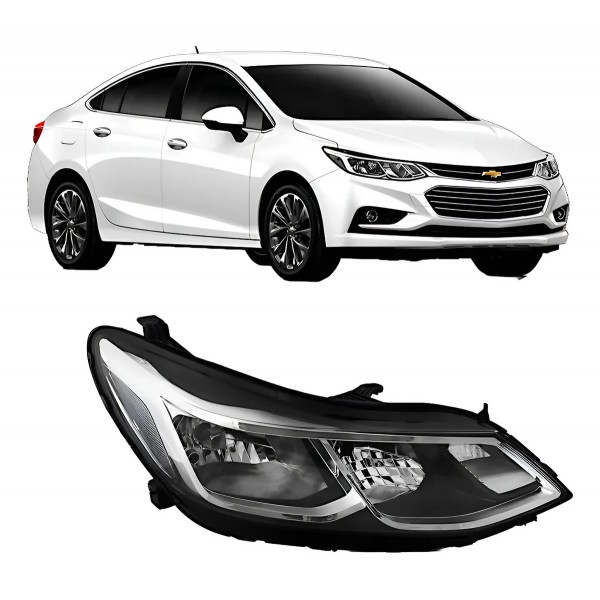 Farol Cruze Ltz 2017 A 2023 Elétrico Com Motor Led Tyc Dire Direito