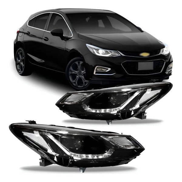 Par Farol Cruze Elétrico Com Motor 2017 2018 2019 Esquerdo
