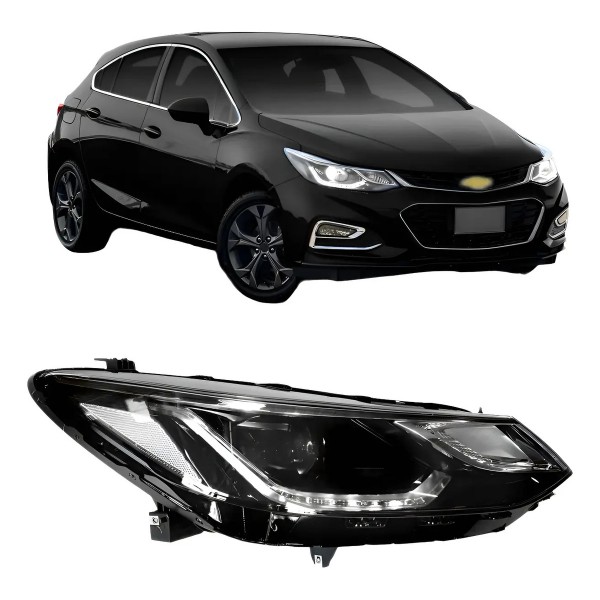 Farol Cruze 2017 2018 2019 2020 2021 2022 Elétrico Com Moto
