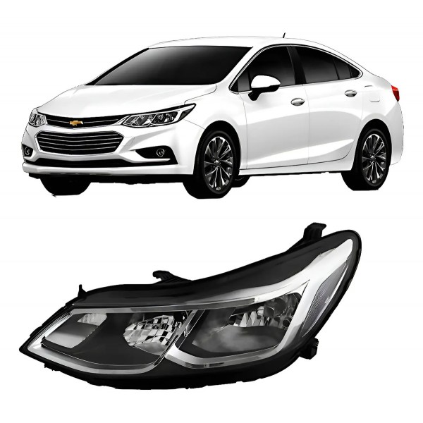 Farol Cruze Ltz 2017 A 2023 Elétrico Com Motor Led Tyc Esq Esquerdo