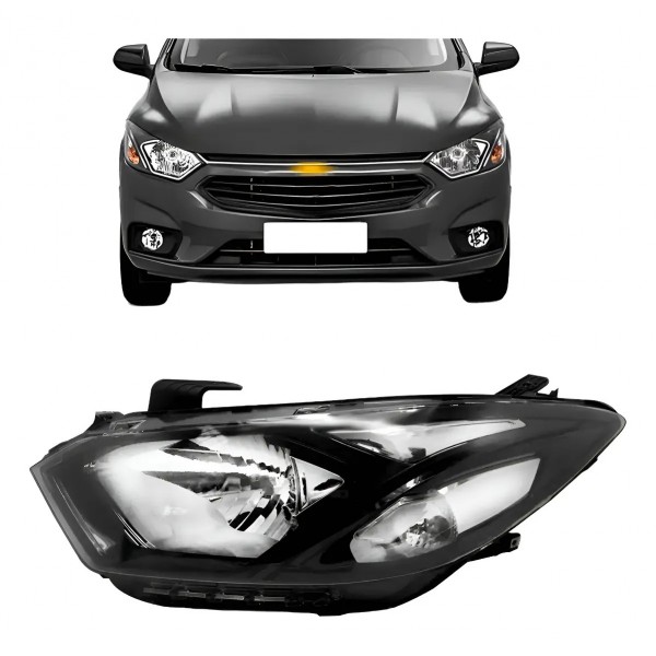 Farol Prisma 2017 2018 2019 2020 Manual Sem Led Friso Preto